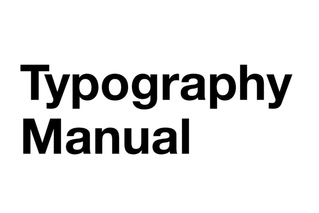 Typography Manual