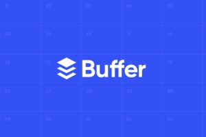 Buffer logo with blue calendar background