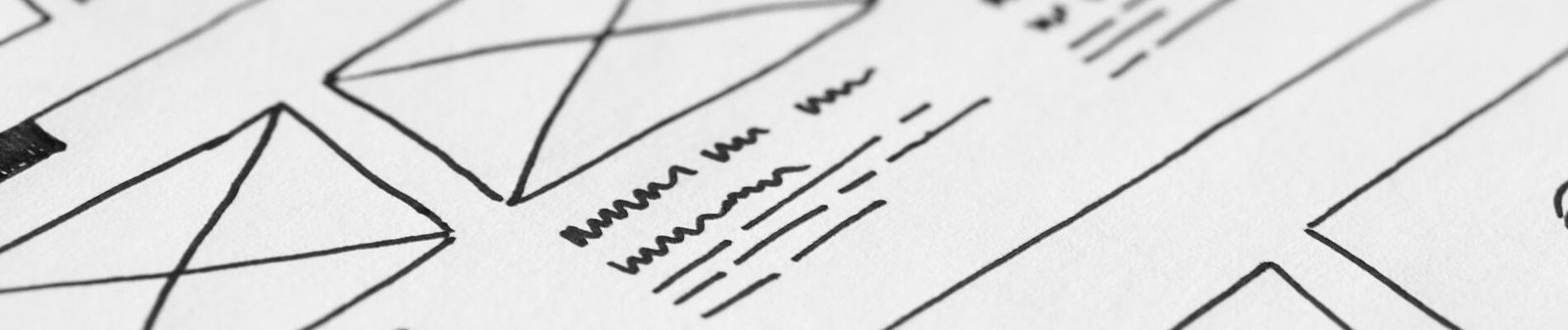 UX design on a piece of paper to show the sitemap structure