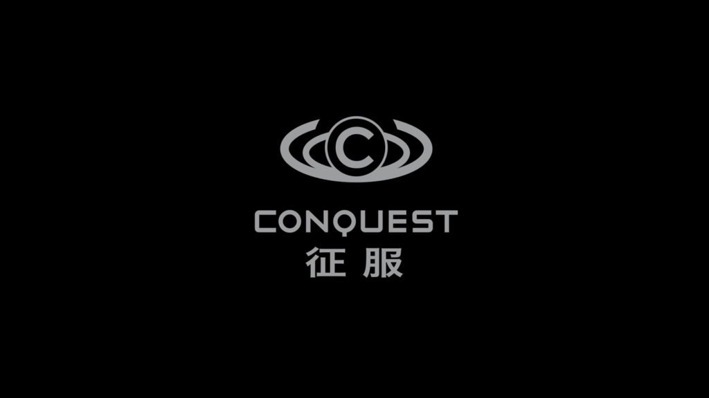 Conquest logo on black background