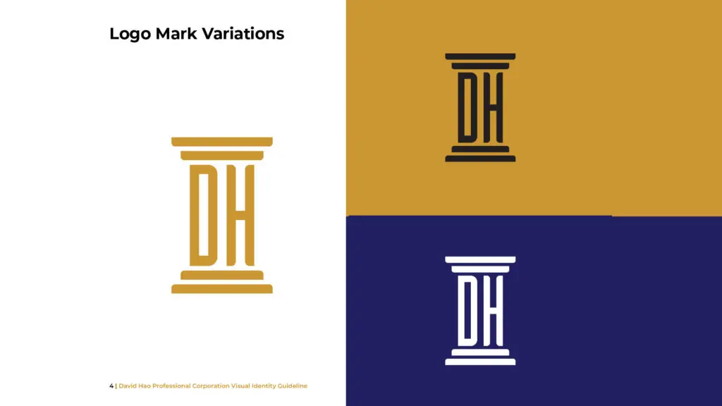 David Hao Professional Corporate 4 David Hao Professional Corporate logo guideline logomark page