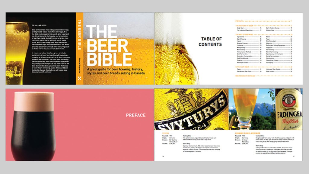 Book pages with beers