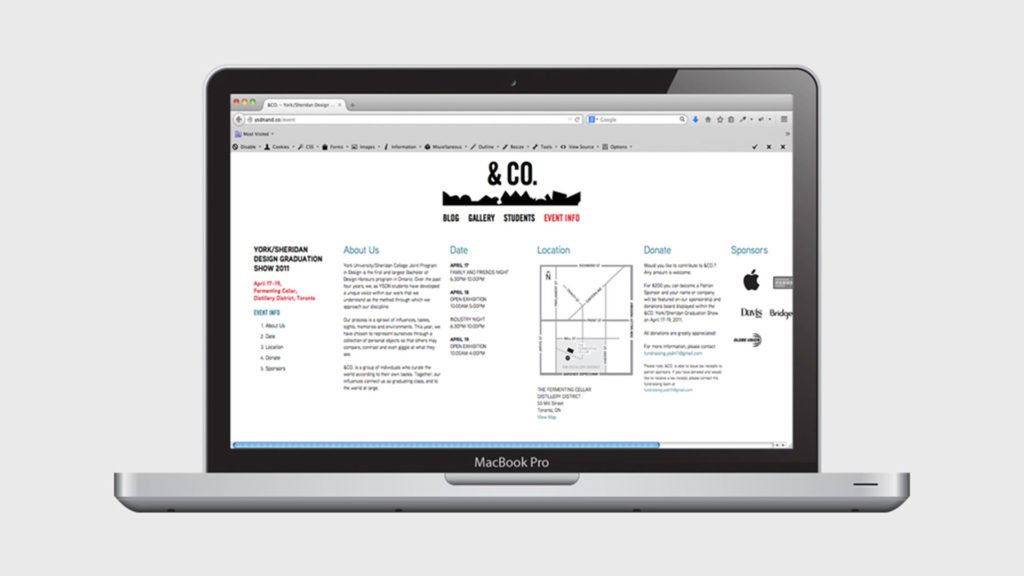 YSDN & Co. website on a MacBook Pro laptop